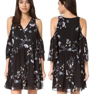 Rebecca Minkoff Robbie Cold Shoulder Dress in Tropical Vine Size Medium